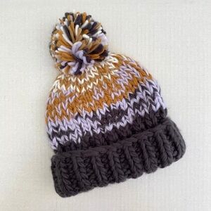 Free People Tide Stripe Knit Pom Beanie